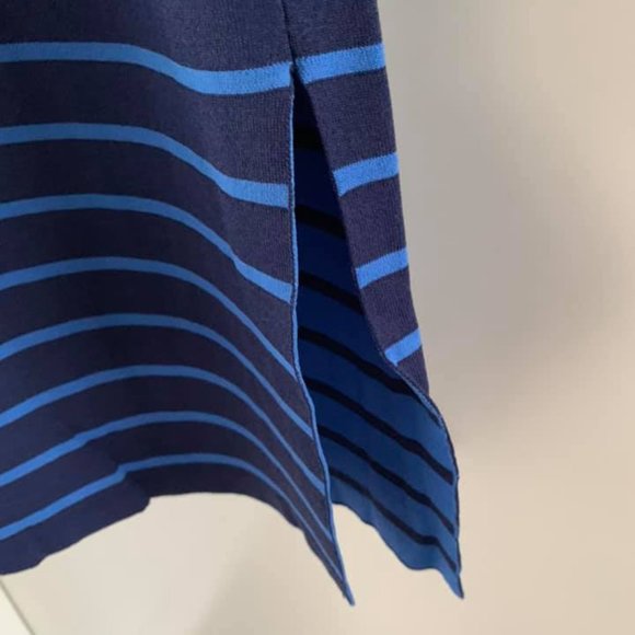 GORMAN Lola Stripe Blue Cold Shoulder Midi Dress - Picture 6 of 9